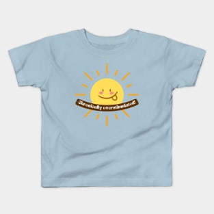 Chronically Overstimulated Silly Sun Design - ADHD and Neurodiverse Pride and Awareness Kids T-Shirt